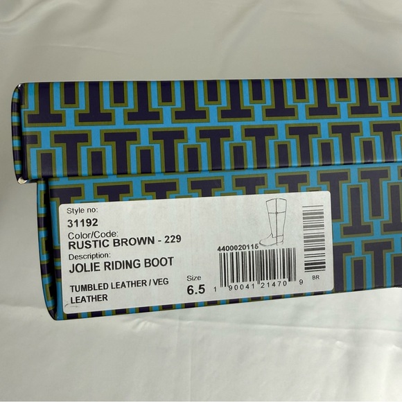 TORY BURCH Boots Brown Leather Tall Jolie Riding Boots 6.5 - Picture 2 of 14